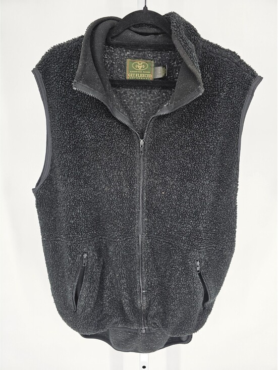Jackets & Blazers - Get Fleeced Performance Womens Sz L Zip Up Sherpa Style Vest Black